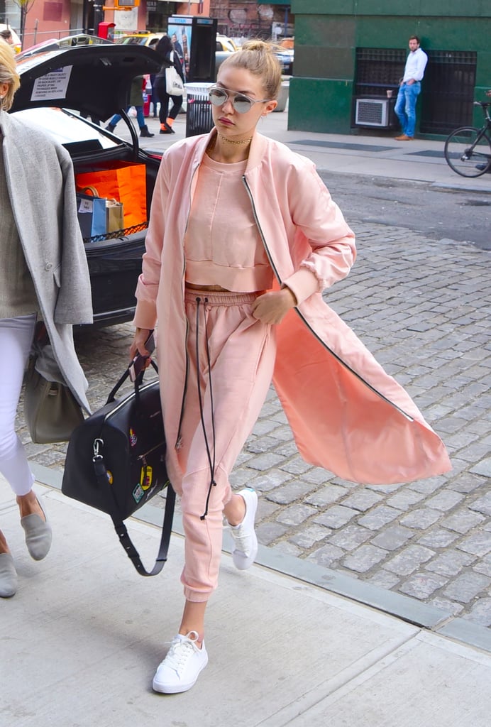 Dare to wear athletic-inspired clothes in a surprising color.