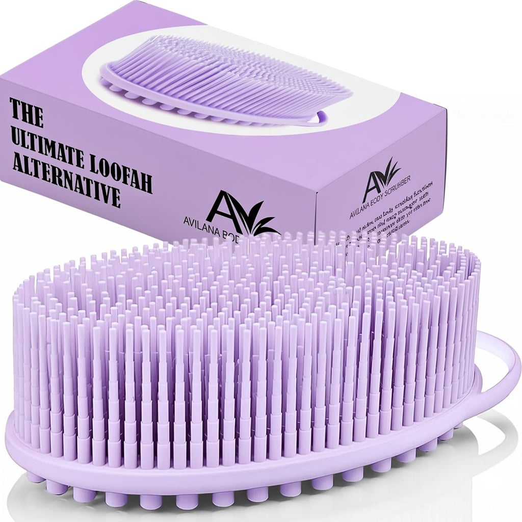 Avilana Silicone Body Scrubber ($15)
"Ever since I heard about how much bacteria loofahs hold, I knew I needed to change my shower-time habits. But because a bar of soap just doesn't do it for me completely, I knew I needed something new. Enter: this Avilana Silicone Body Scrubber. It has been an absolute must in my routine. I play sand volleyball, so this scrubber helps me actually feel clean enough to climb into my bed at night." — Taylor Andrews, senior editor