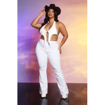 Megan Thee Stallion designing Fashion Nova jeans for tall women