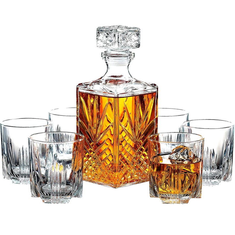 Paksh Novelty 7-Piece Decanter & Whisky Glasses Set