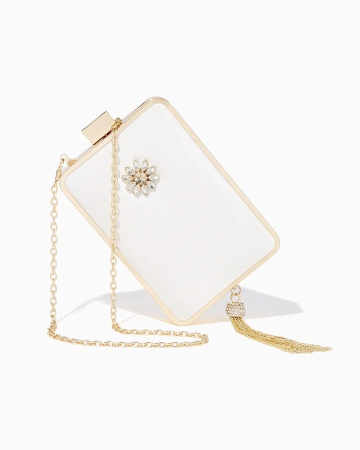 Charming Charlie Grandiose Tassel Box Clutch ($29)