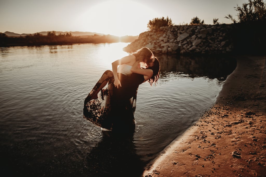 Sexy River Beach Engagement Photo Shoot