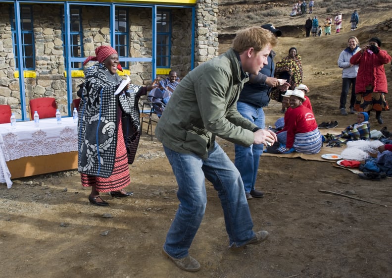 Harry With Schoolchildren in Lesotho in June 2010