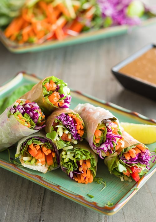 Rainbow Vegetable Spring Rolls