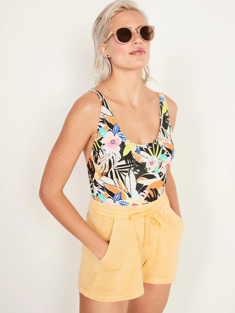 Old Navy Floral-Print Scoop-Neck One-Piece Swimsuit