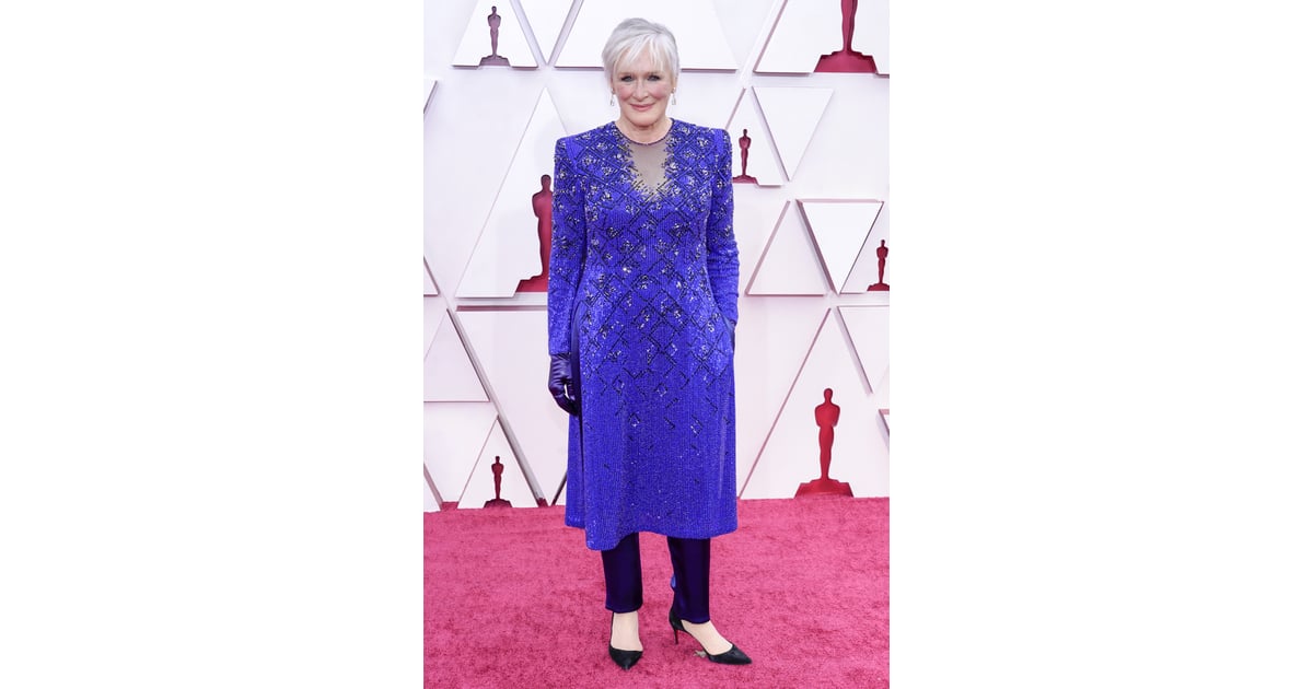 Glenn Close at the 2021 Oscars | Oscars Red Carpet Dresses 2021 | POPSUGAR Fashion UK Photo 12