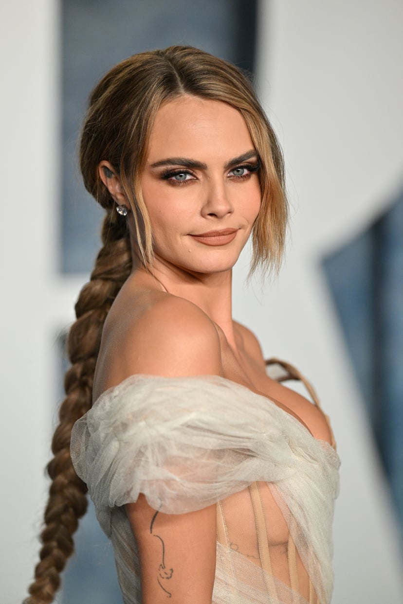 BEVERLY HILLS, CALIFORNIA - MARCH 12: Cara Delevingne attends the 2023 Vanity Fair Oscar Party Hosted By Radhika Jones at Wallis Annenberg Center for the Performing Arts on March 12, 2023 in Beverly Hills, California. (Photo by Lionel Hahn/Getty Images)
