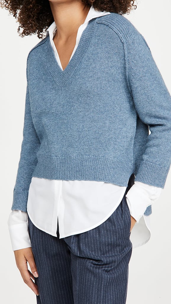 Brochu Walker Alum V Neck Layered Looker Sweater