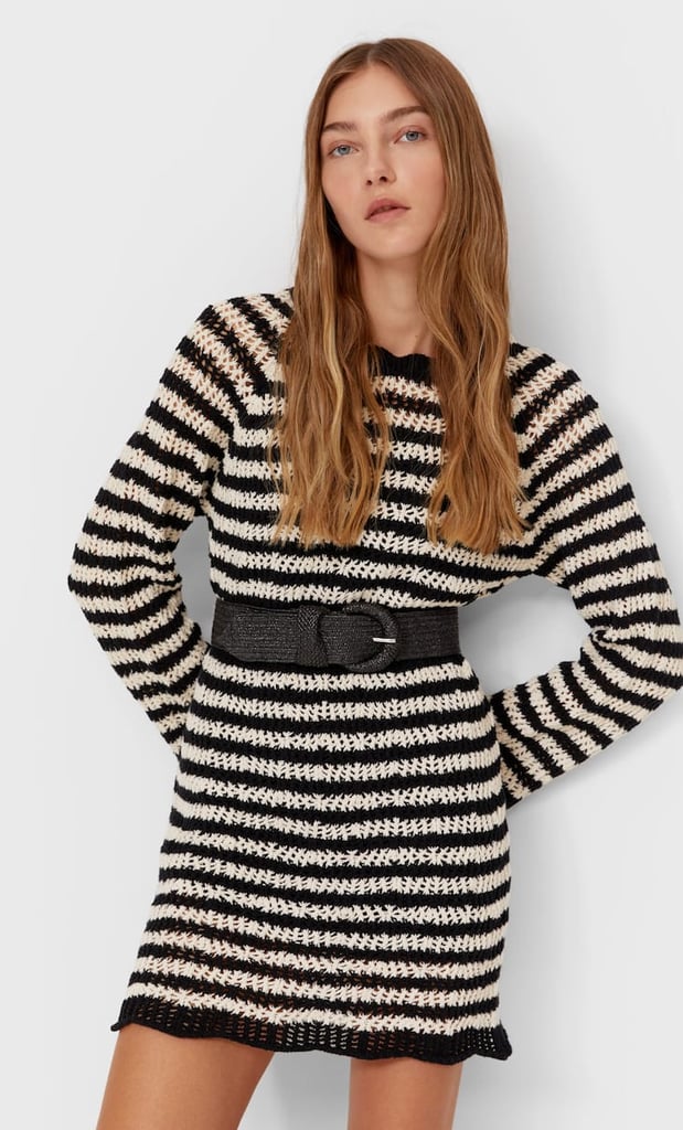 Stradivarius Wide Raffia Belt