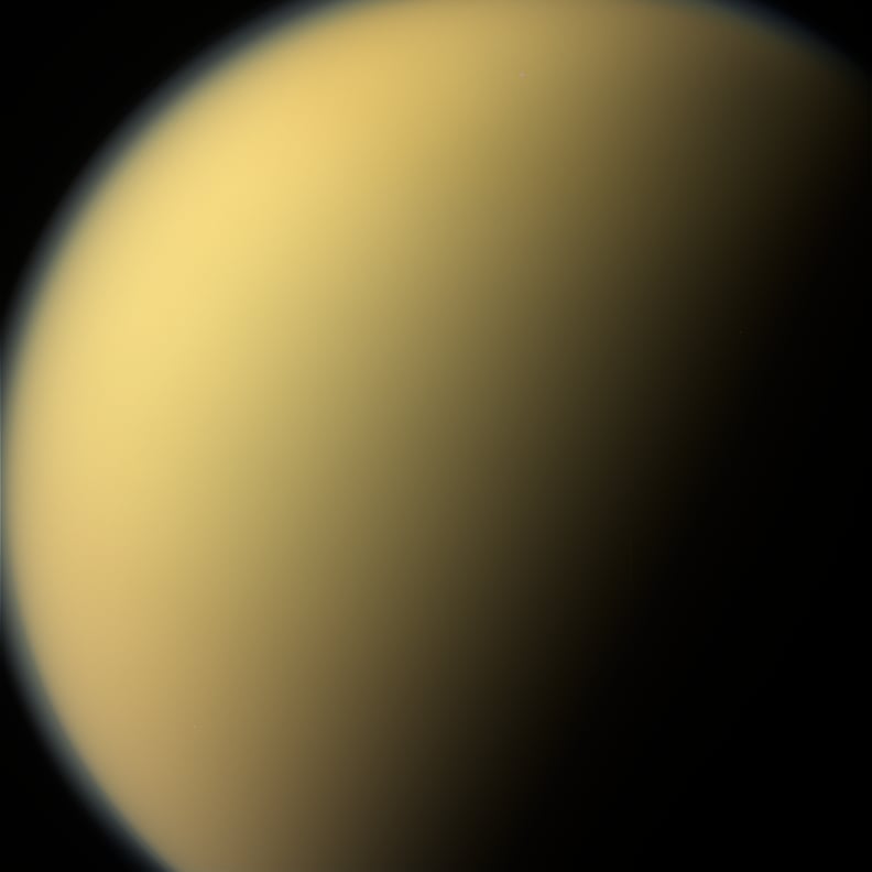 The last view of Saturn's moon Titan from Cassini on Sept. 13.