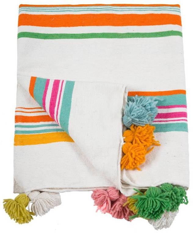 Pom Pom Blanket (180) Rainbow Home Decor POPSUGAR Home Photo 6
