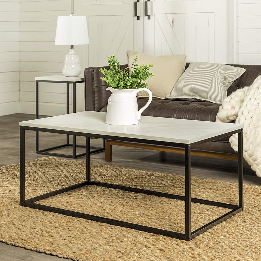 WE Furniture Modern Open Rectangle Coffee Accent Table