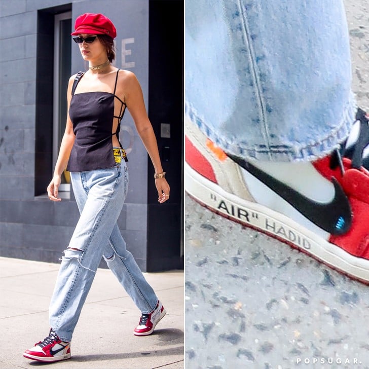 bella hadid sneaker shopping