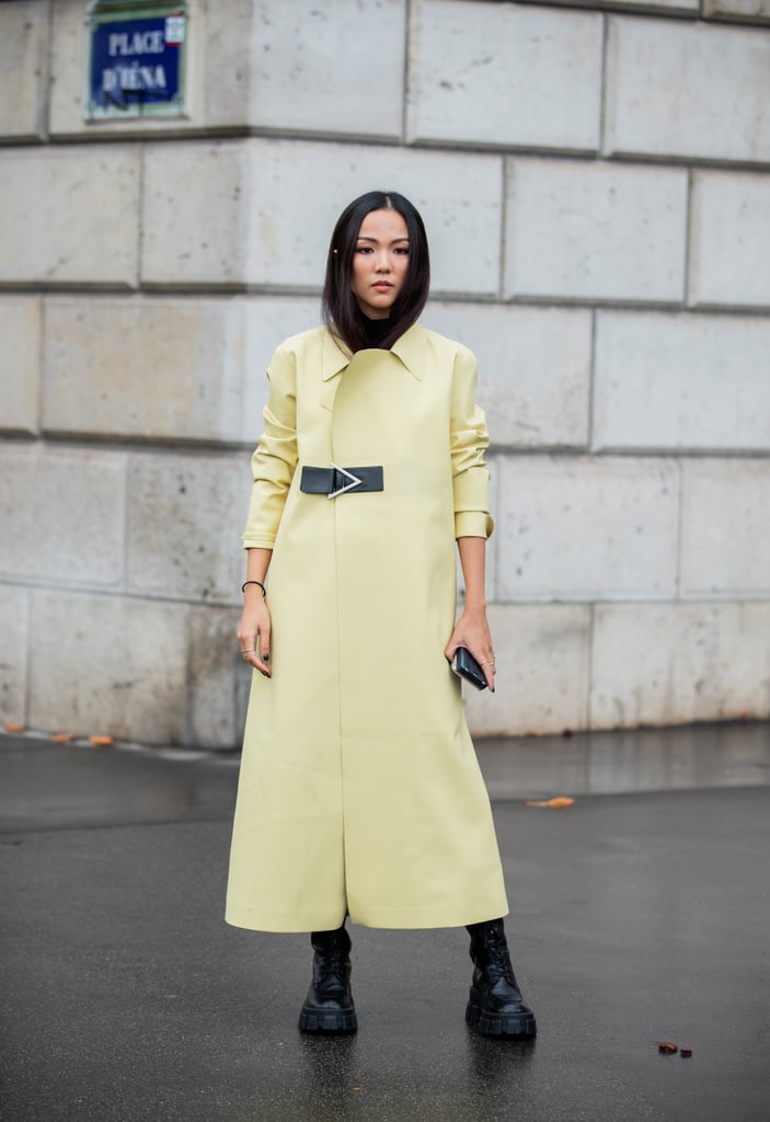 Even the colour-averse can get behind a butter-yellow look, made more seasoally-appropriate for winter in the form of a longline duster coat.