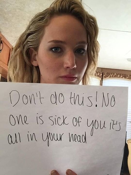 Jennifer Lawrence's Facebook Message