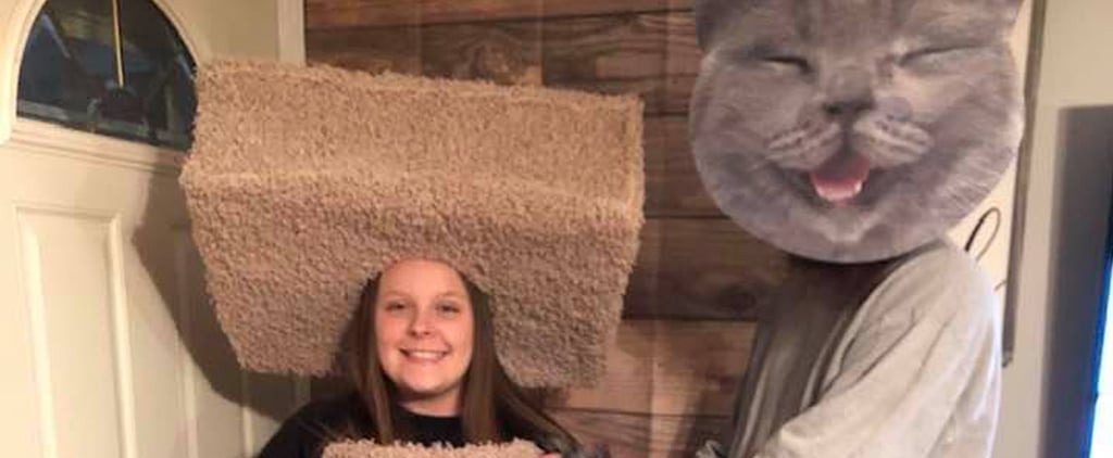 Couple's Cat and Cat Scratcher Halloween Costume