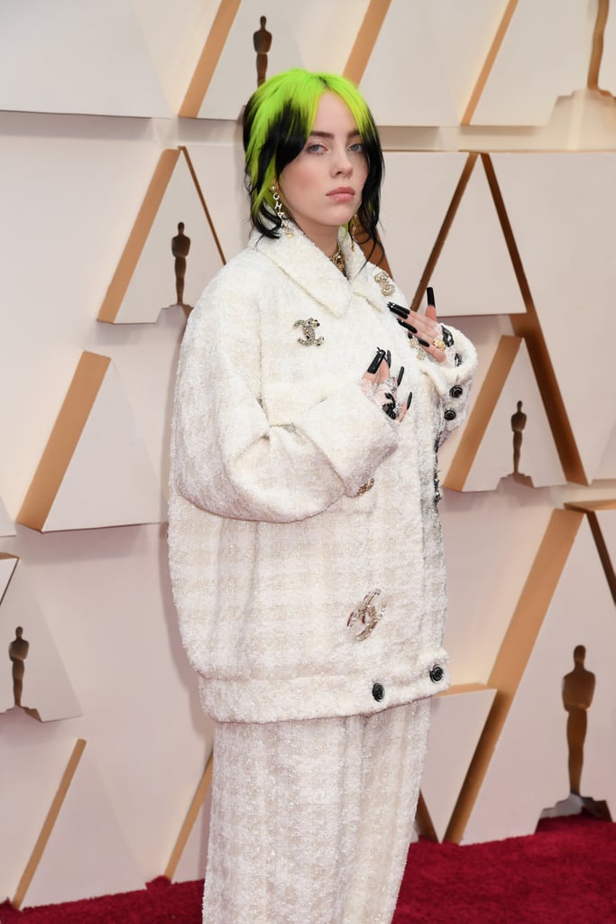 Billie Eilish's White Chanel Tweed Suit at the 2020 Oscars