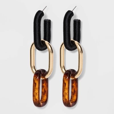 Sugarfix by BaubleBar Multi-Tone Link Drop Earrings