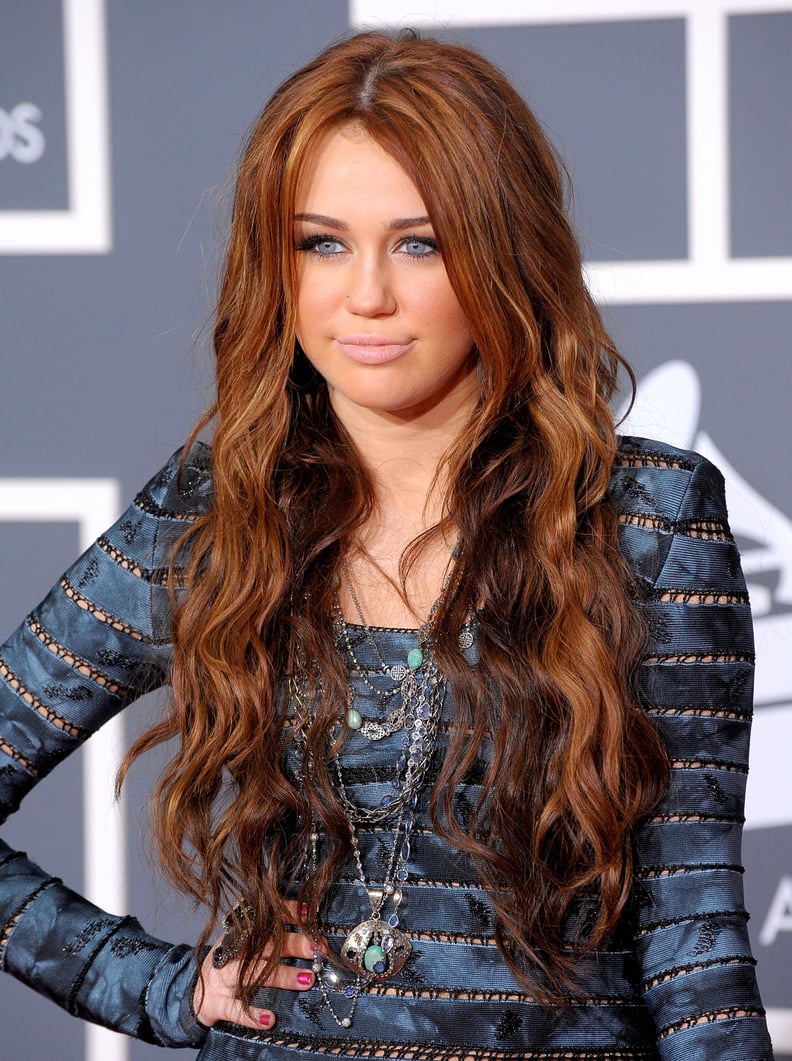 Miley Cyrus at the 52nd Annual GRAMMY Awards in January 2010