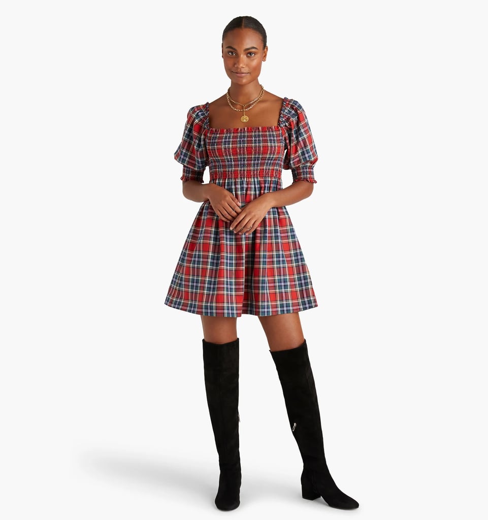 A Short Tartan Dress: Hill House Home The Athena Nap Dress — Red Tartan