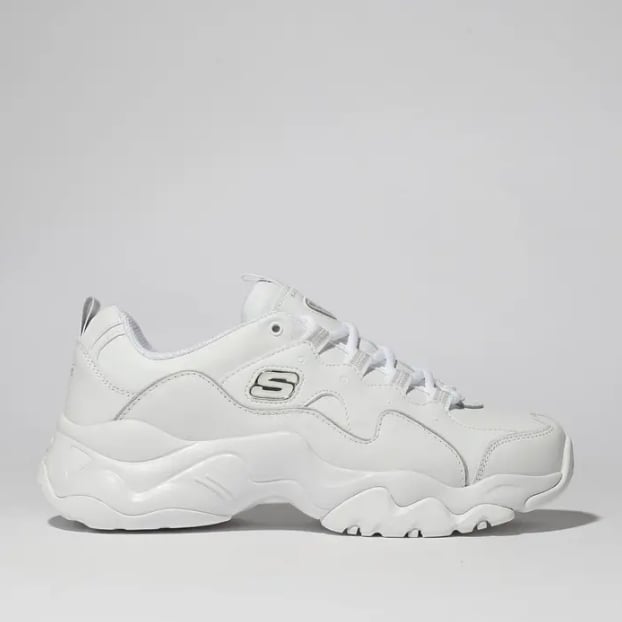 Skechers White Dlites 3 Trainers