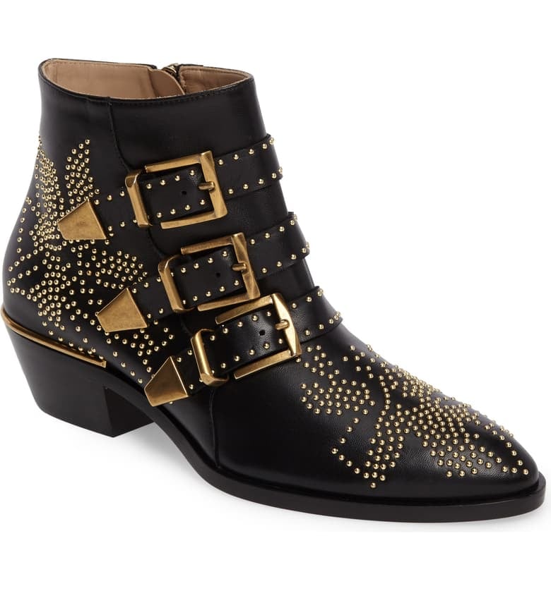 Chloé Susanna Stud Buckle Booties