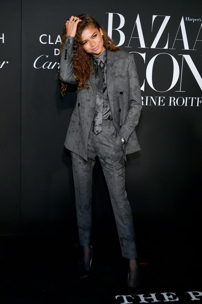 Zendaya Wears Berluti Suit to the 2019 Harper's Bazaar ICONS Party