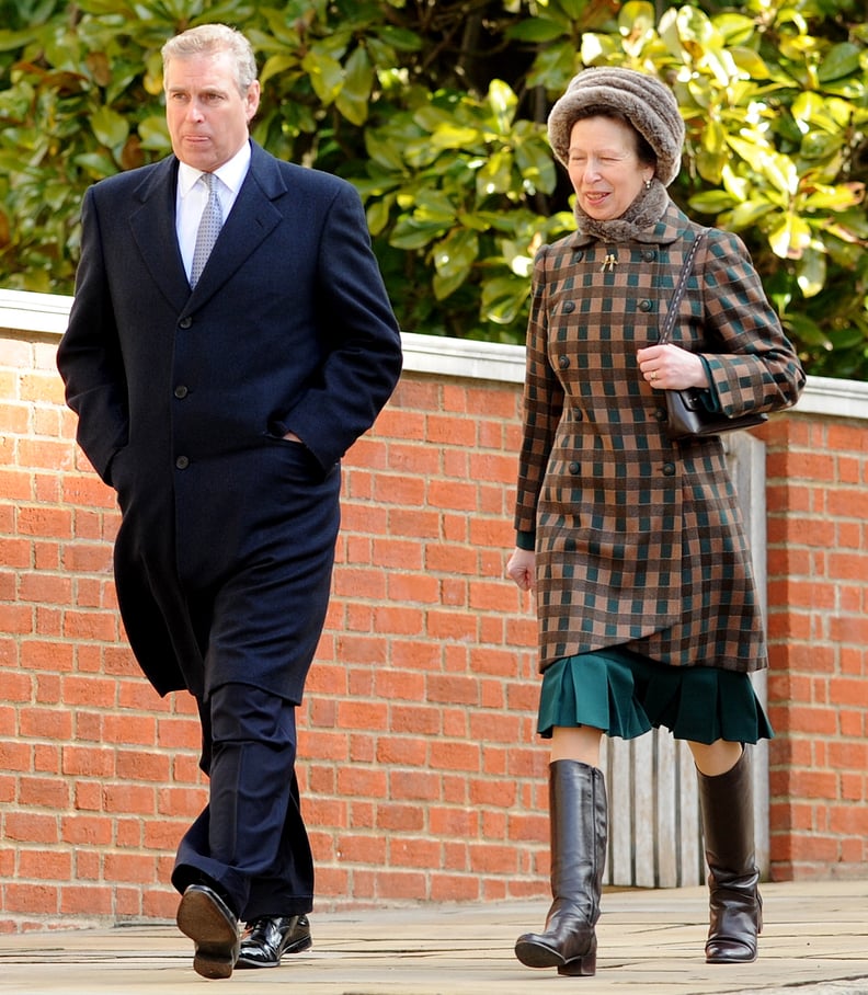 Prince Andrew and Princess Anne at Easter Sunday Service at Windsor Castle in 2010