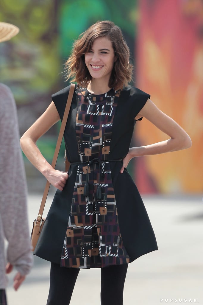 Alexa Chung strutted her stuff for a Friday photo shoot in Miami.