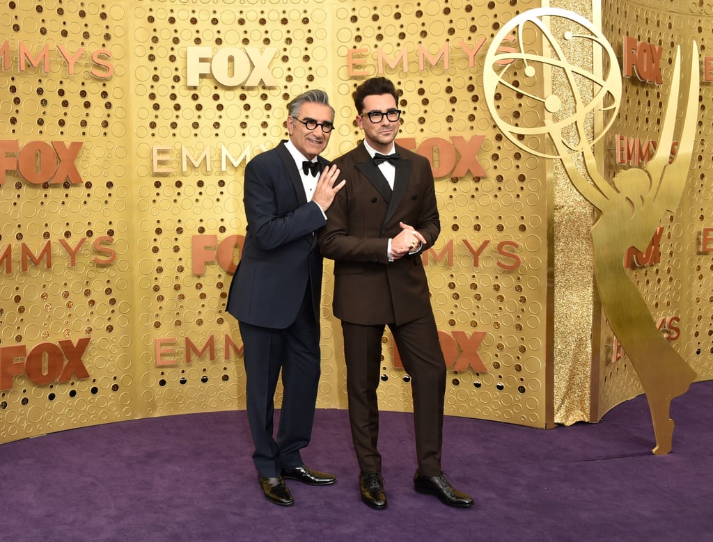 Eugene Levy and Dan Levy at the 2019 Emmys
