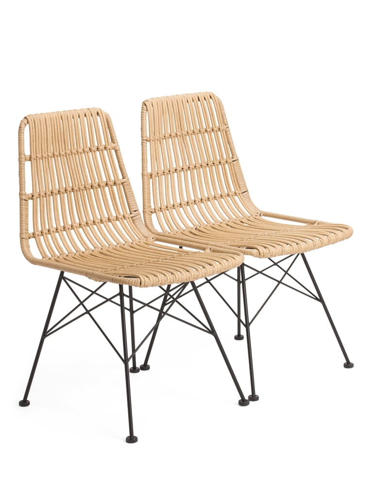 Set of Two Indoor Outdoor Natural Chairs