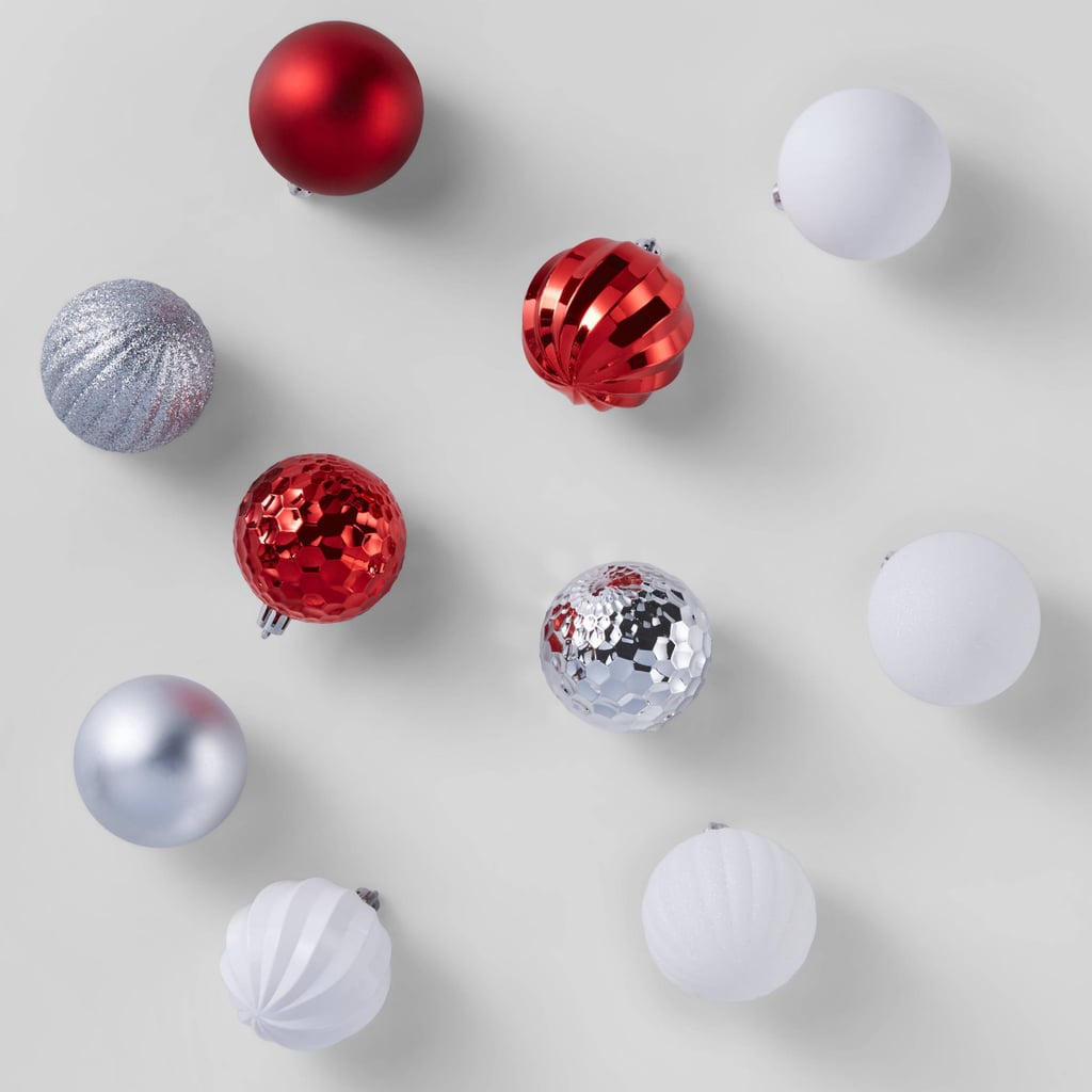 Wondershop 100-Count Silver/Red/White Christmas Tree Ornament Set