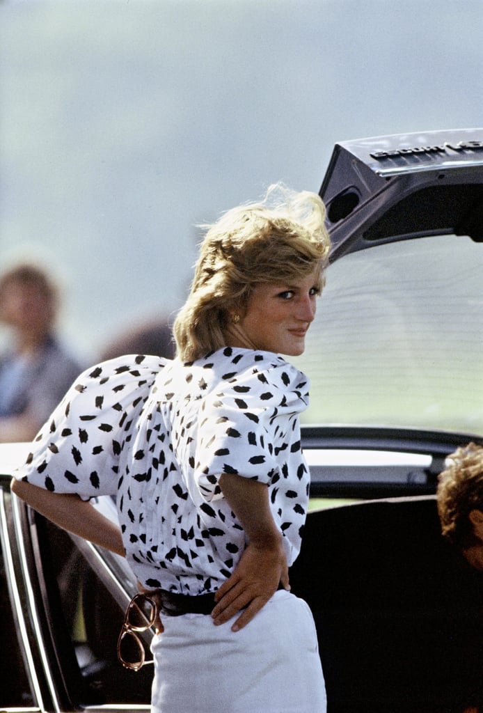 The Princess of Wales looked relaxed at a polo match in England in June 1983.