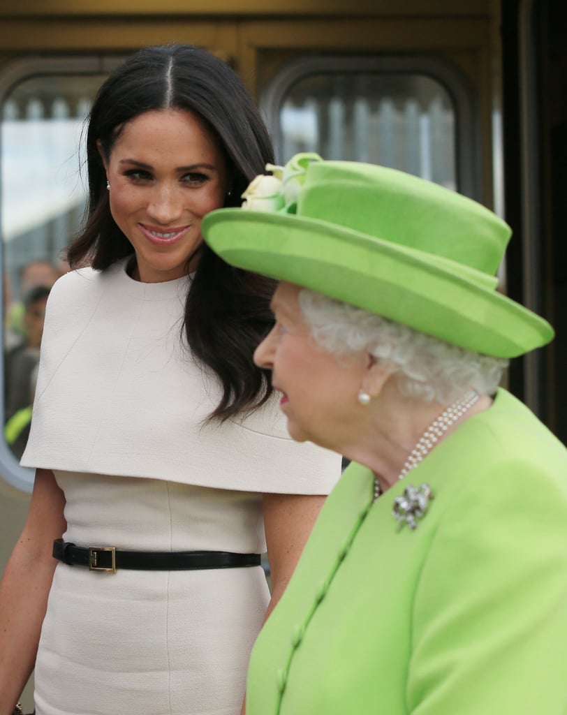 Queen Elizabeth II and Meghan Markle Cheshire Visit Pictures