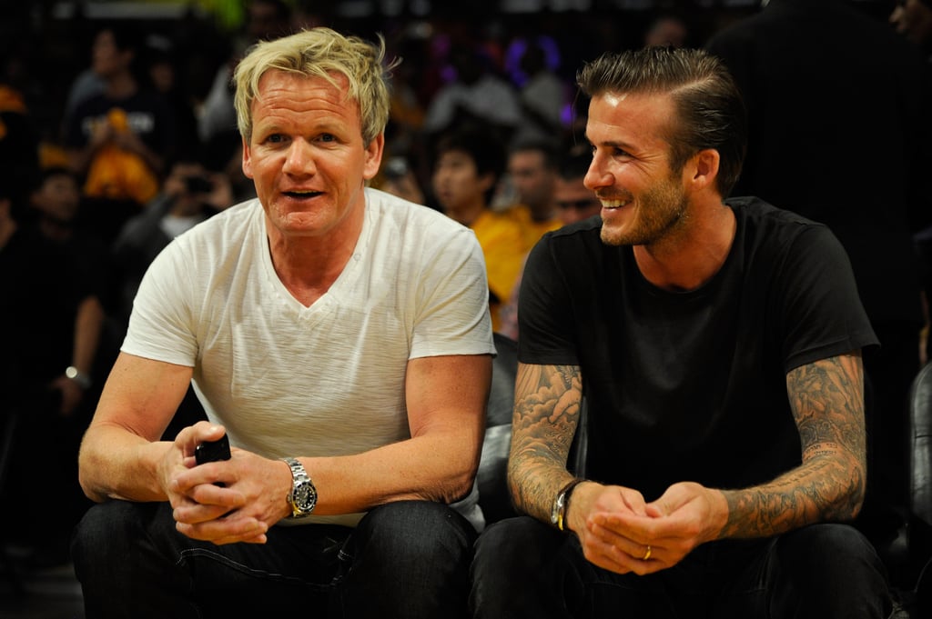 Pictures of Gordon Ramsay and David Beckham