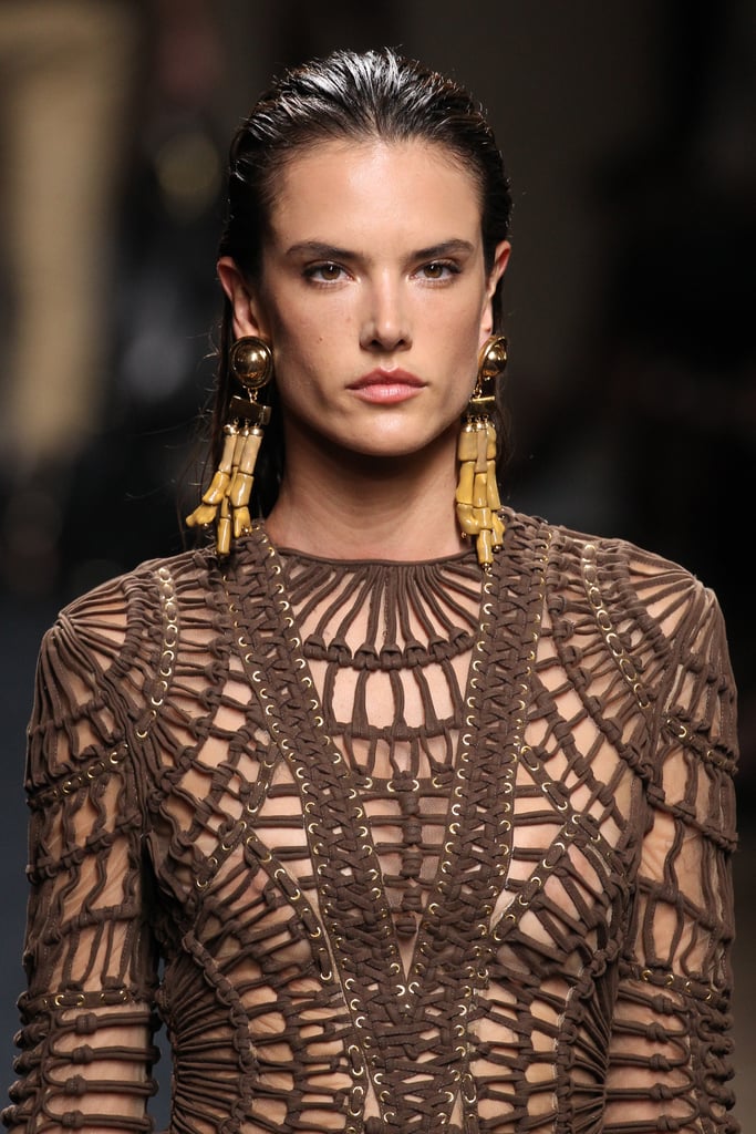 Alessandra Ambrosio Walks Balmain Men's Fashion Show