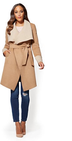 New York & Co. Shawl-Collar Wrap Coat