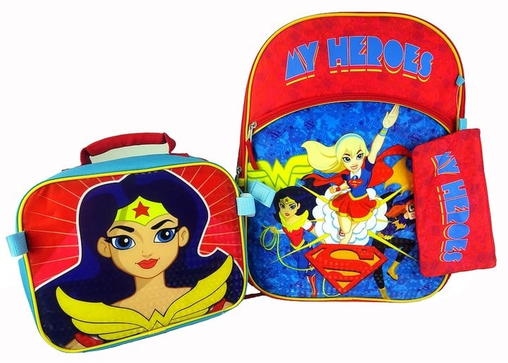 Wonder Woman "My Heroes" Backpack and Lunch Bag Set