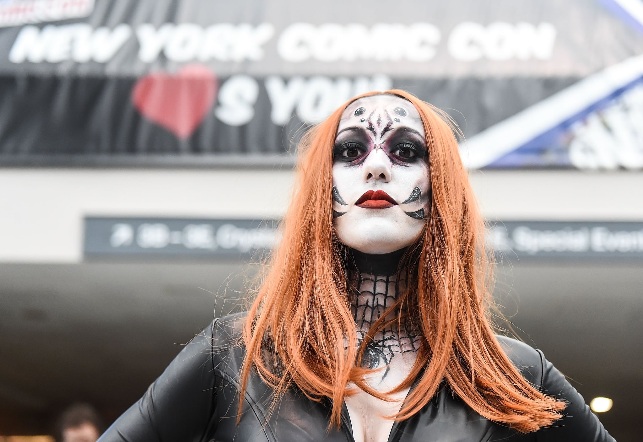 Look Closely The Face Paint Features Spider S Eyes And Fangs