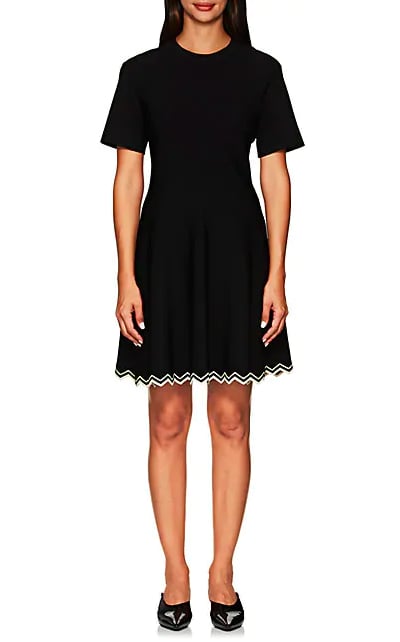 Proenza Schouler Compact-Knit Flounce Dress