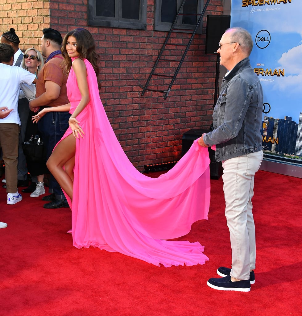 Zendaya and Michael Keaton at Spider-Man Premiere in LA