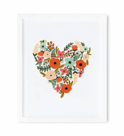 Floral Heart Print