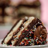 Confetti Cookie Dough Brownie Cake