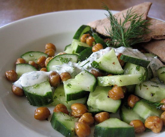 Roasted Chickpea and Cucumber Salad