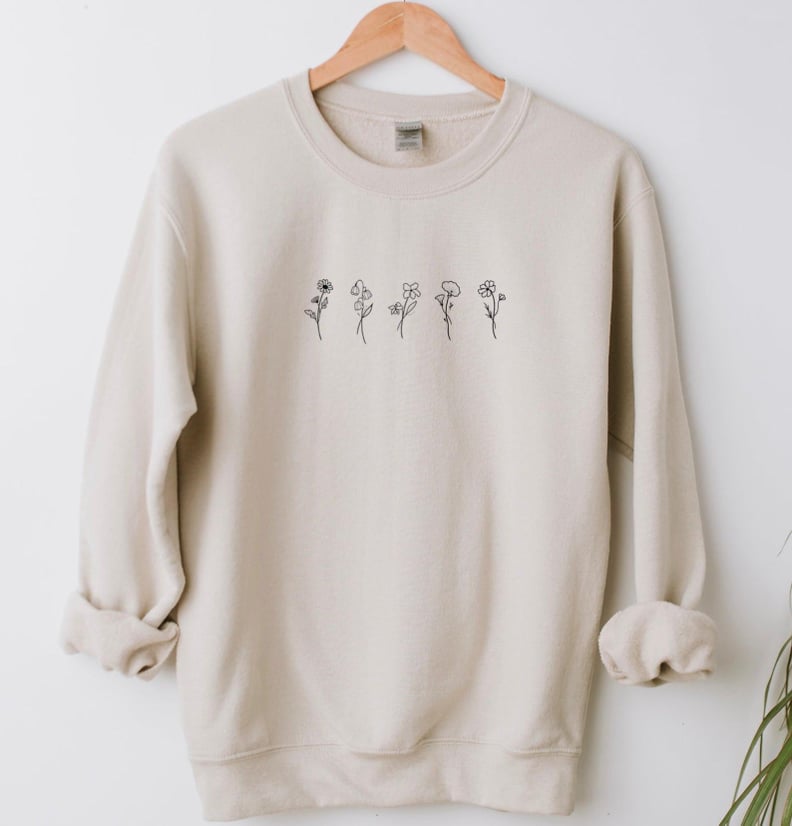 For Chilly Summer Nights: Custom Flower Sweatshirt