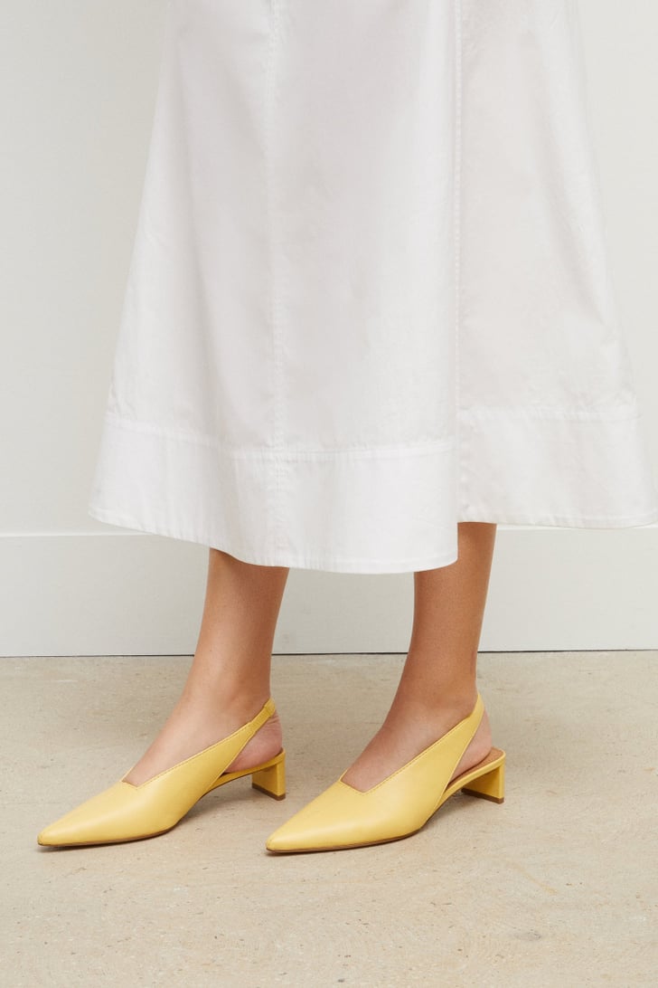 Trendy Women Slingback Yellow Heels
