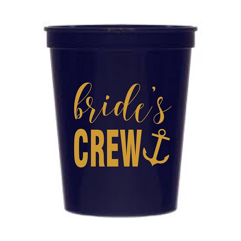Set of 12 Nautical Navy and Gold Stadium Cups ($23)