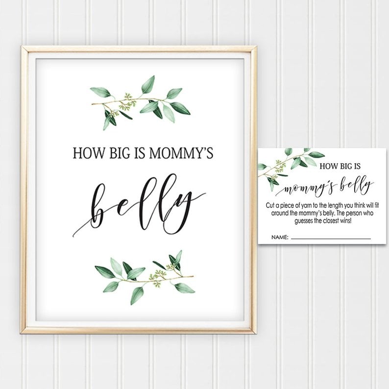 How Big Is Mommy S Belly Printable