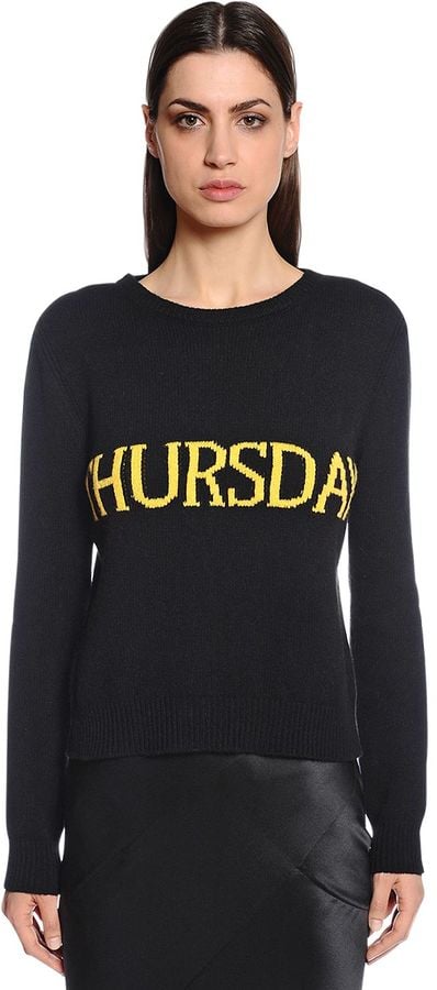 Alberta Ferretti Thursday Wool Cashmere Sweater The "Days of the Week" Sweater You're Seeing Everywhere | POPSUGAR Fashion Photo 14