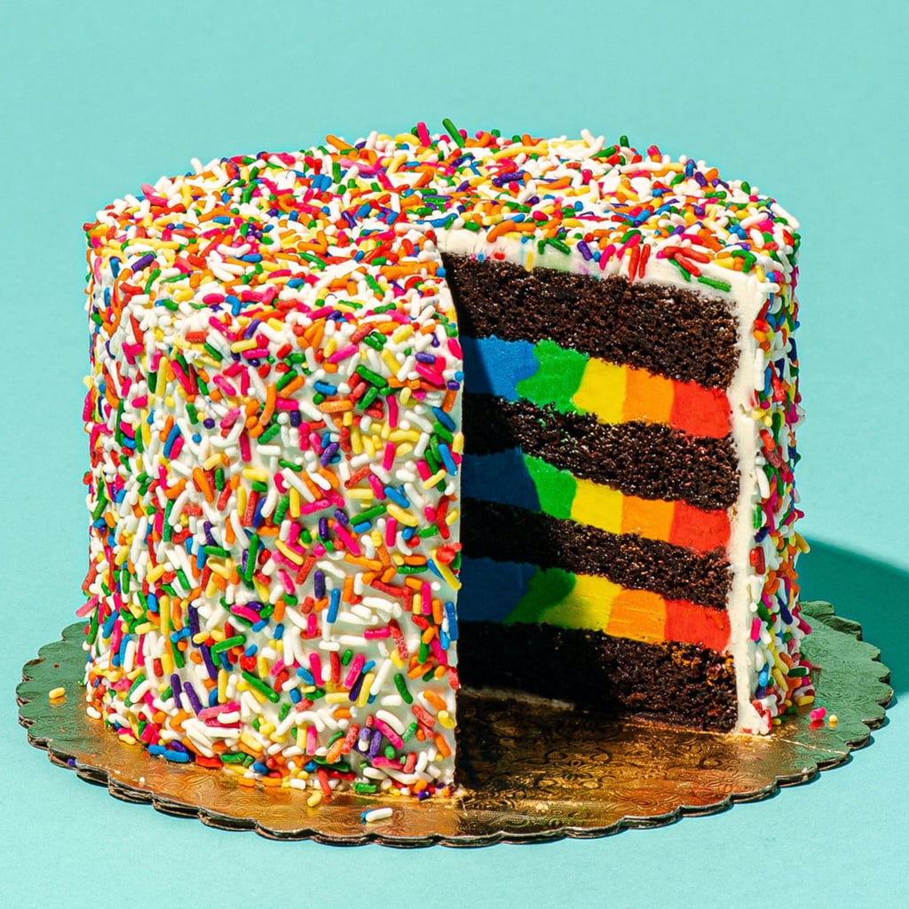 A Rainbow Delight: Chocolate 4-Layer Rainbow Cake